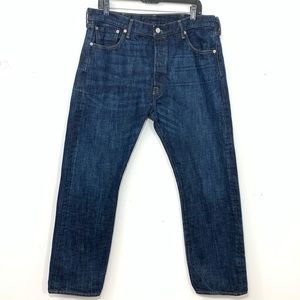 Levi’s men’s 501 dark wash button fly jeans 38x30